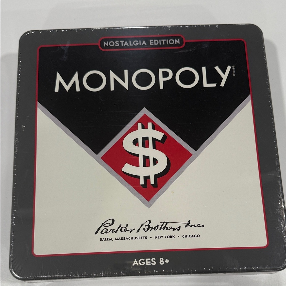 Monopoly Nostalgia Edition Board Game - Black and Red